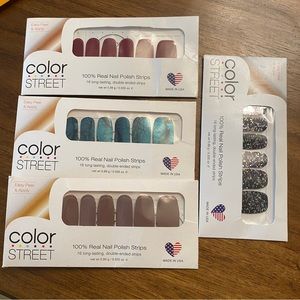 Color Street Real Nail Polish Strips Bundle of 4
